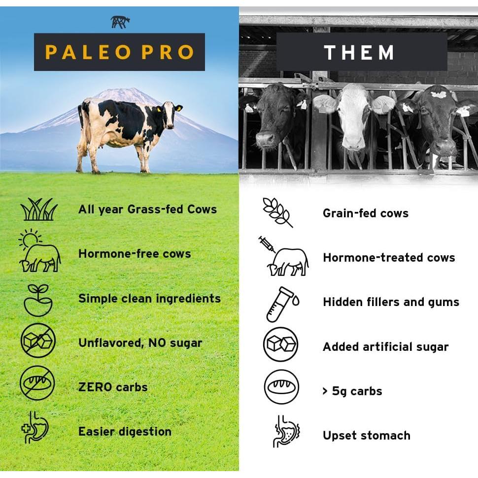 Proteína de Res Paleo Pro 26g Vainilla 450g Aislada Natural