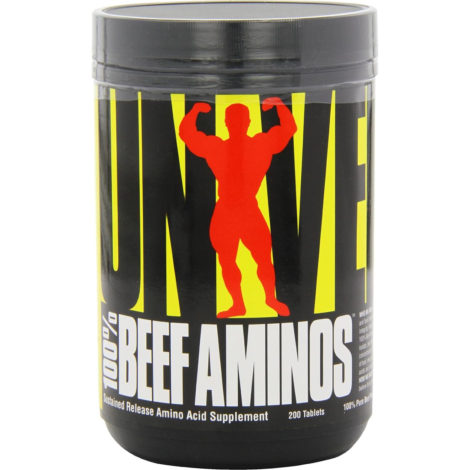 Aminoácidos de Carne Nutrición Universal - 200 Tabletas - 3g Proteína