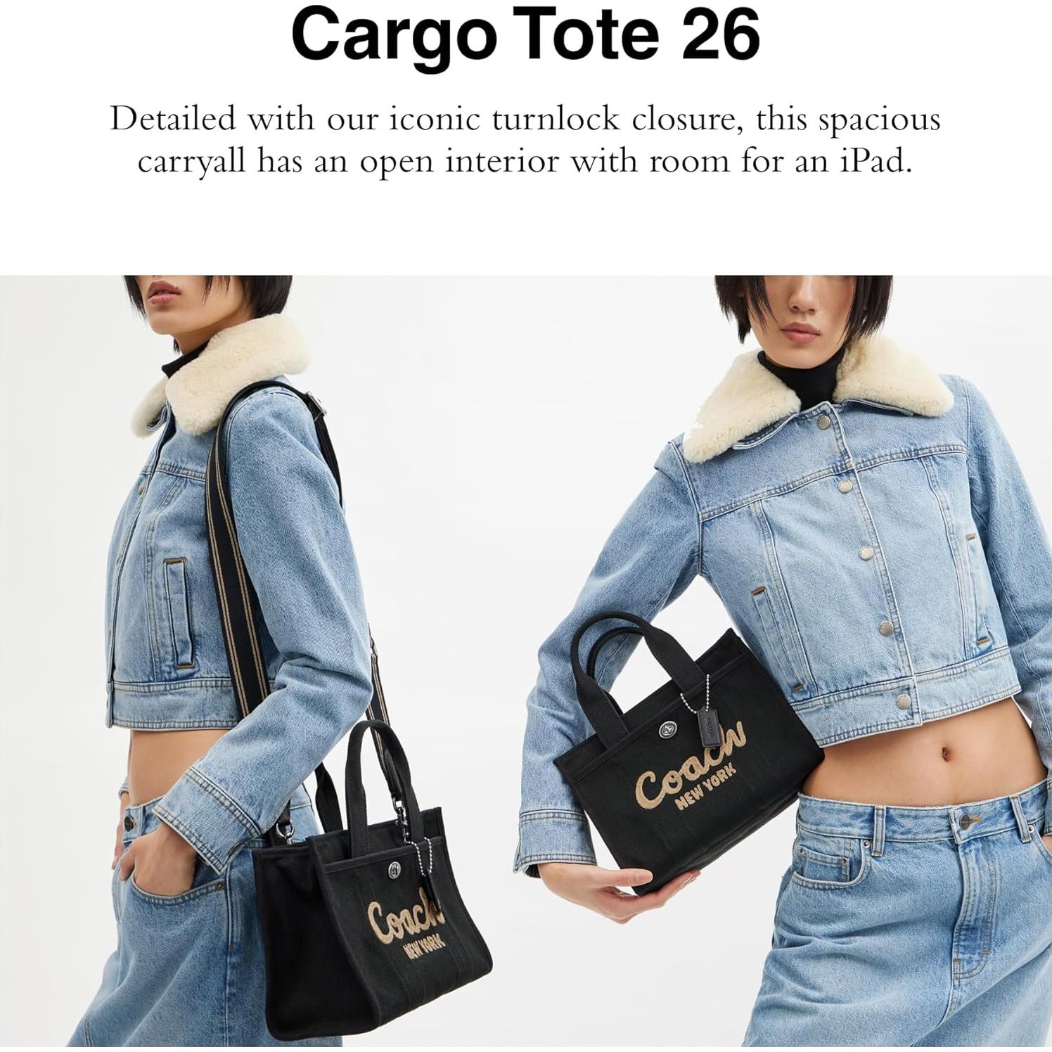 Bolso Tote Cargo 26 Coach para Mujeres - Negro