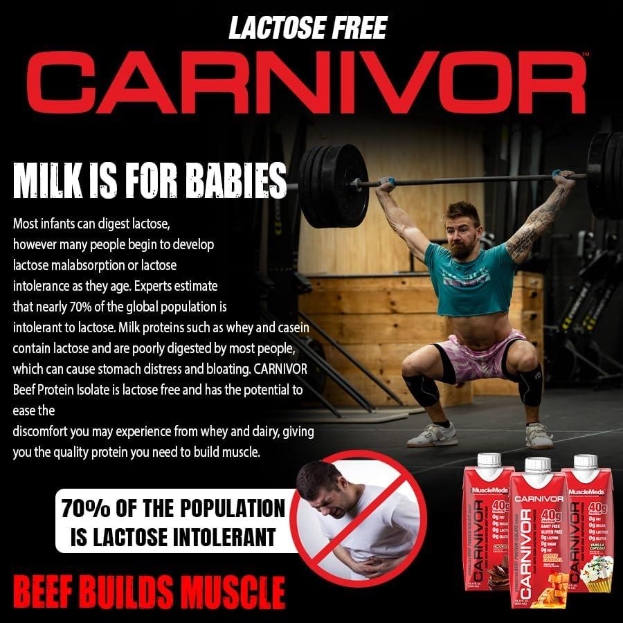 MuscleMeds Carnivor RTD Proteína Aislada Chocolate 500ml x12