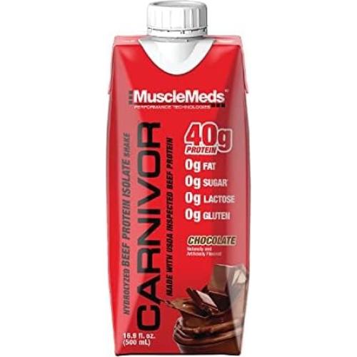 MuscleMeds Carnivor RTD Proteína Aislada Chocolate 500ml x12