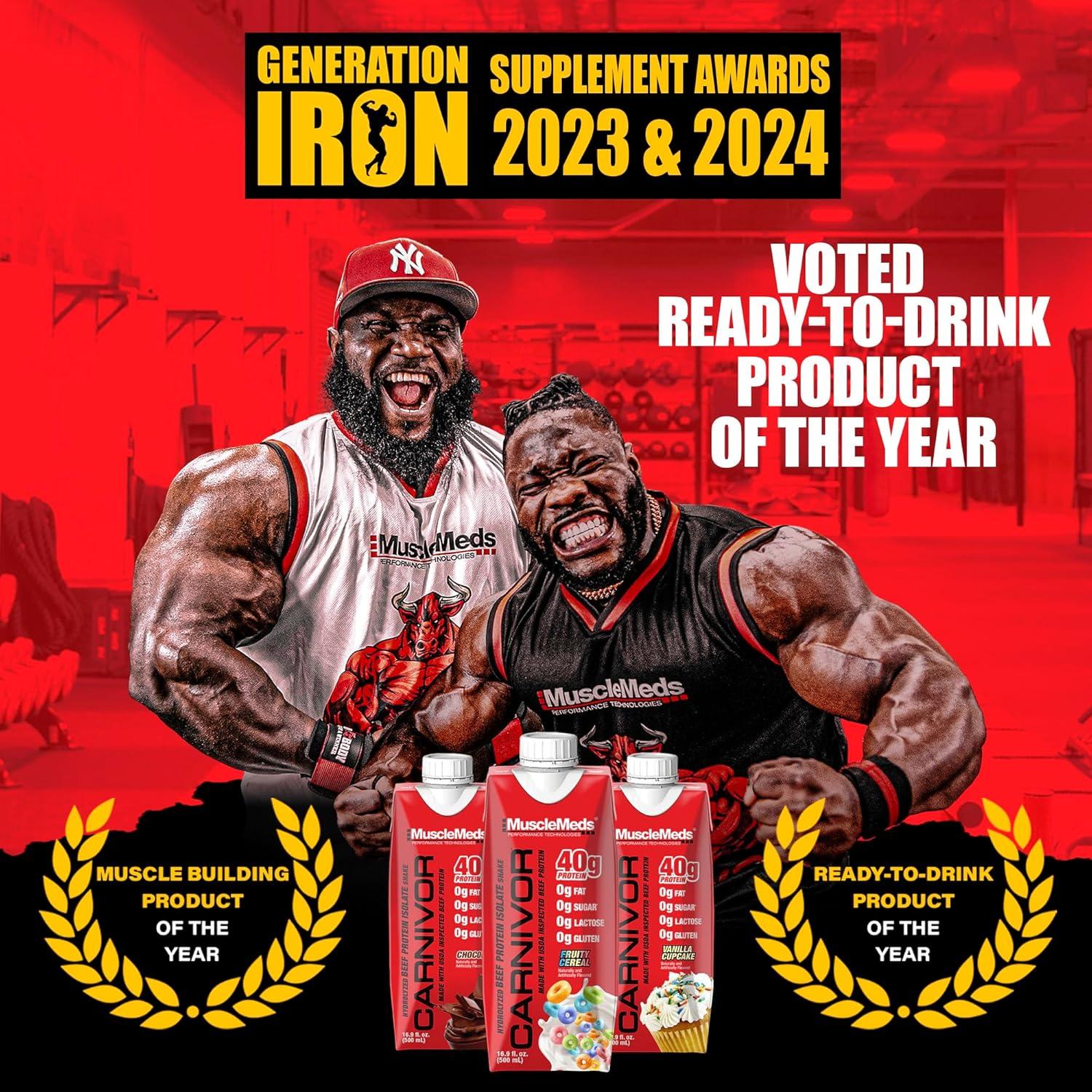 MuscleMeds Carnivor RTD Proteína Aislada Chocolate 500ml x12