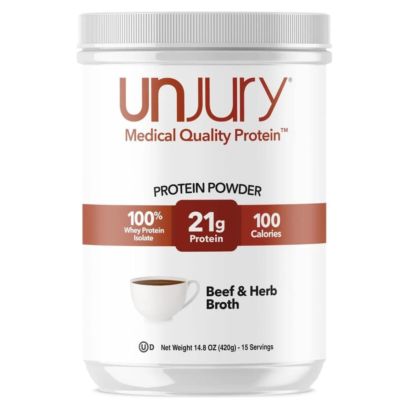 Polvo de Proteína Unjury Carne y Hierbas 420g | 21g Proteína