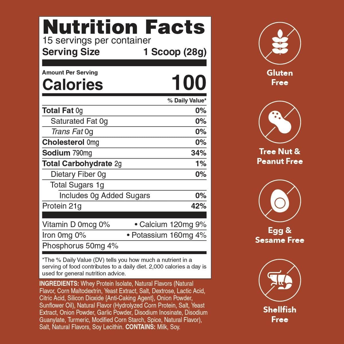 Polvo de Proteína Unjury Carne y Hierbas 420g | 21g Proteína