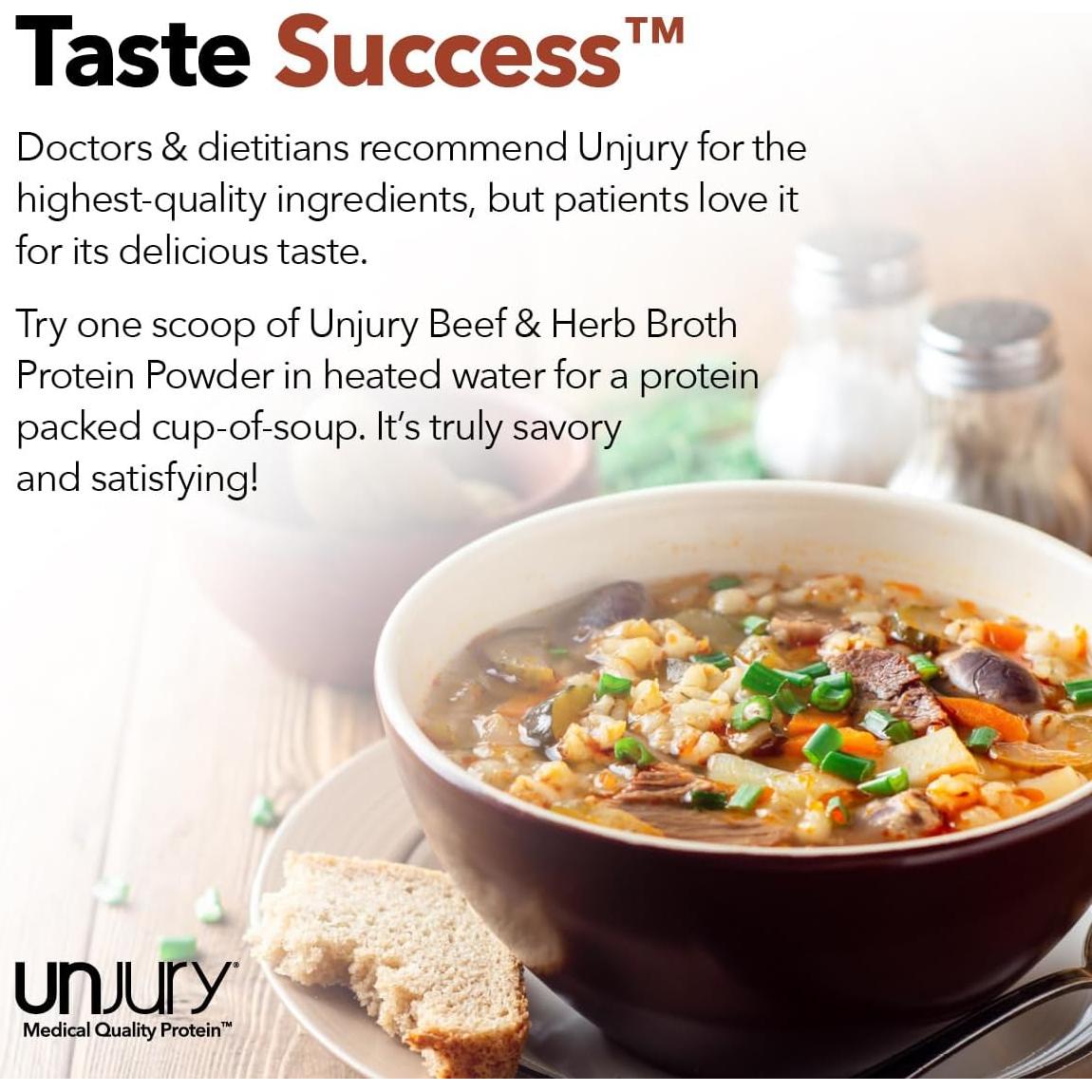 Polvo de Proteína Unjury Carne y Hierbas 420g | 21g Proteína