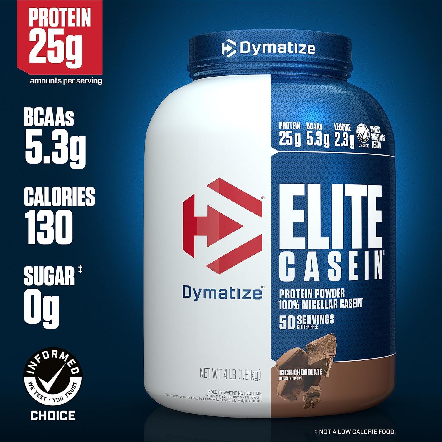 Proteína Caseína Dymatize Elite 1.81 kg Chocolate 25g