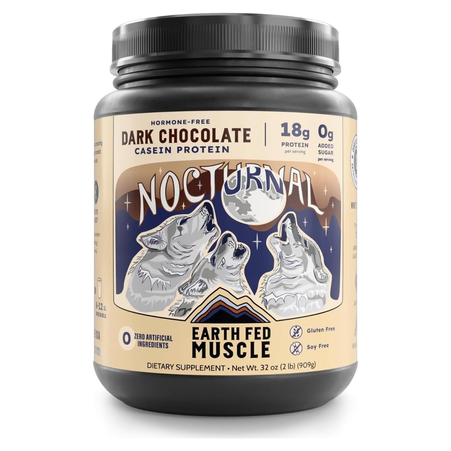 Polvo de Proteína de Caseína Nocturna Earth Fed Muscle 0.91kg