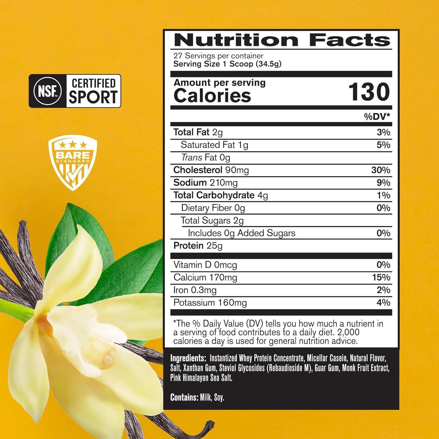 Proteína en Polvo BARE PERFORMANCE NUTRITION Vainilla 1.09kg