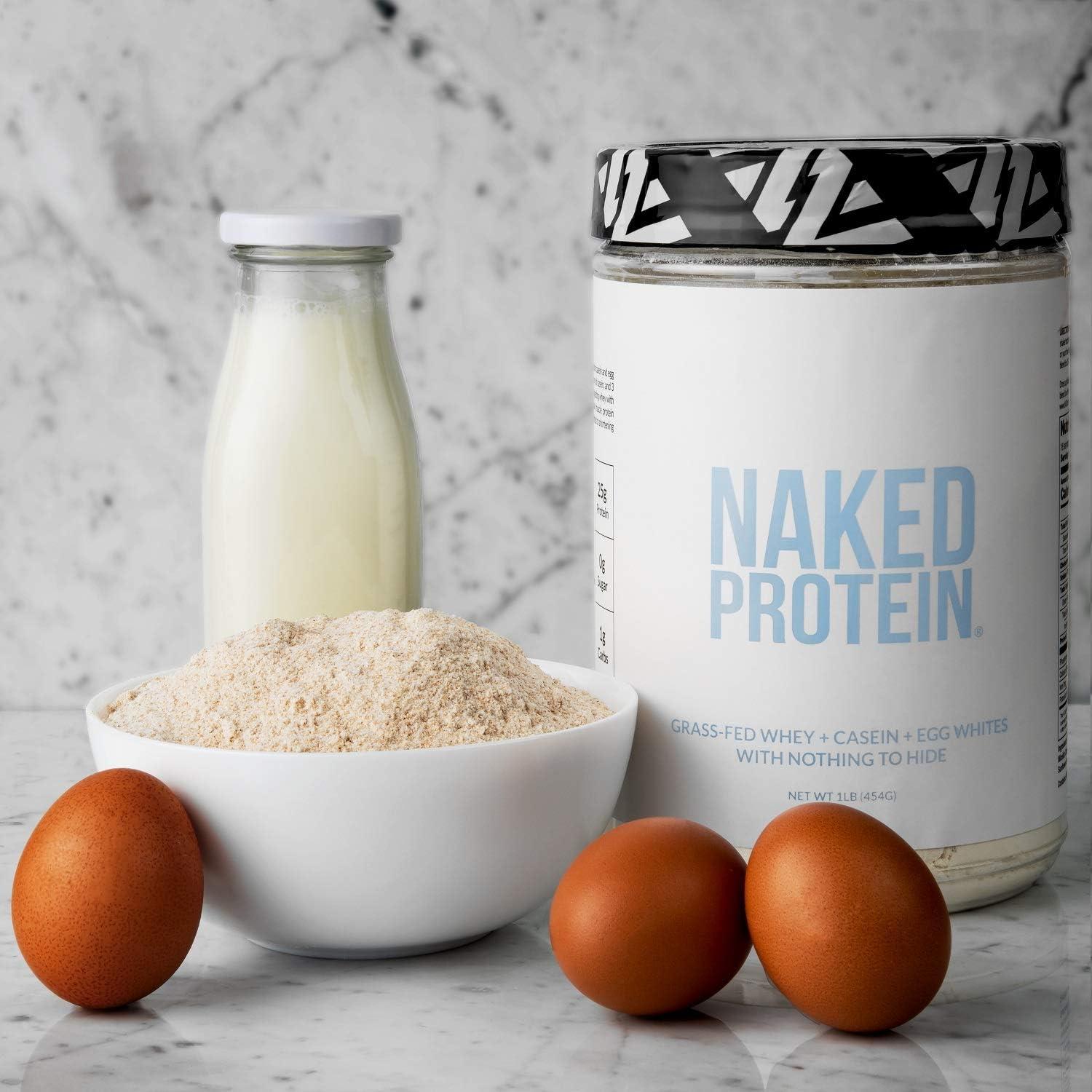Mezcla de Proteína NAKED 0.45kg - Huevo, Suero y Caseína