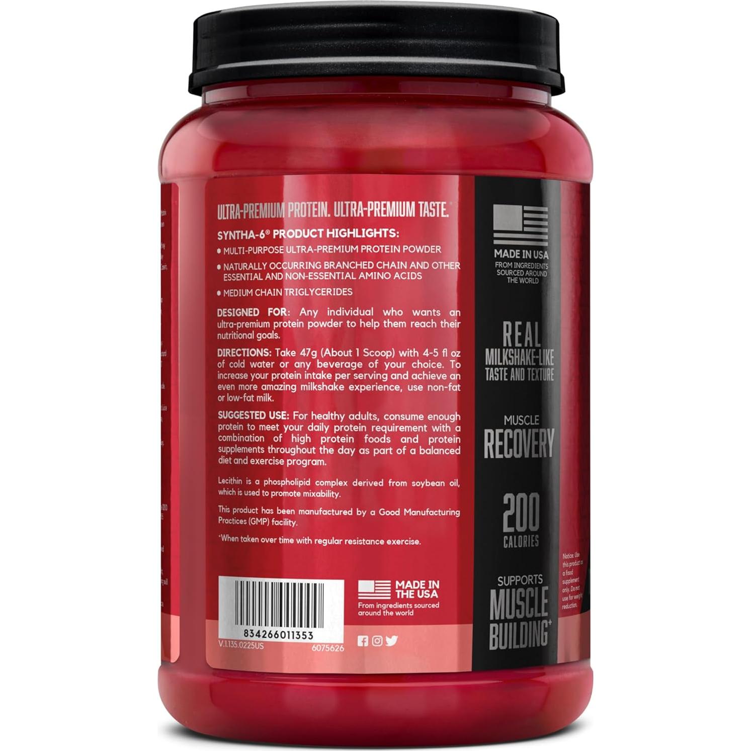 Proteína en Polvo BSN SYNTHA-6 0.66kg Sabor Fresa