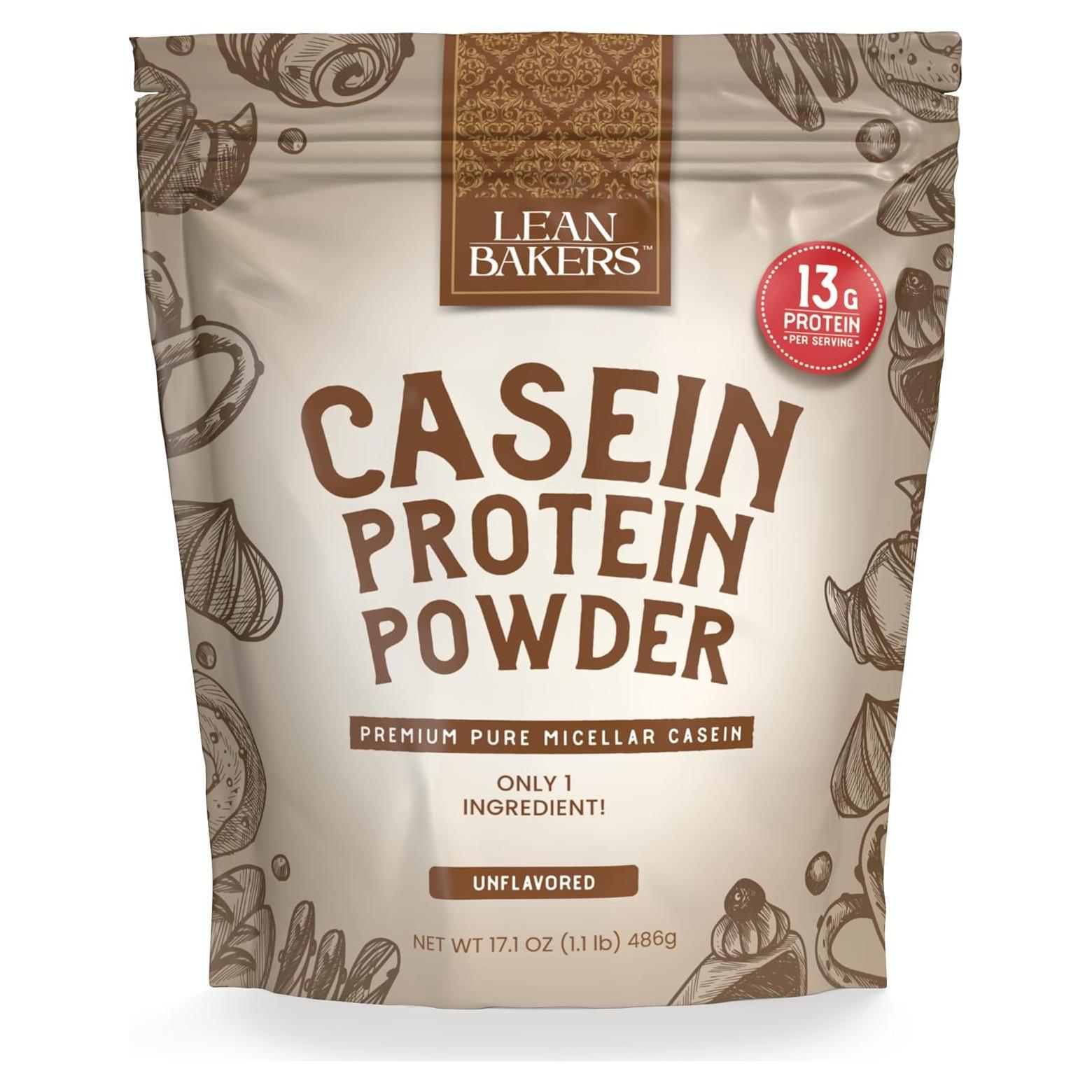 Proteína en Polvo Caseína Micelar Leanbakers 0.5kg Sin Gluten