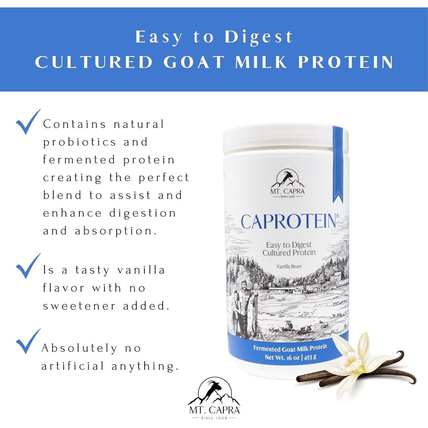 Proteína de Caseína de Cabra Mt. Capra Vainilla 453 g