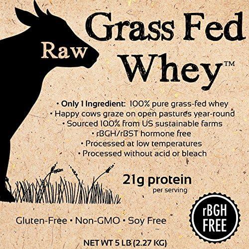 Proteína de Suero Crudo Alimentado con Pasto Raw Organic Whey 2.27 kg
