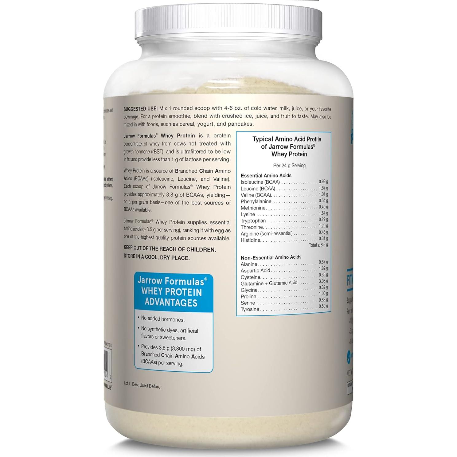 Proteína de Suero Jarrow Formulas 32 oz - 18 g Proteína, 3.8 g BCAAs