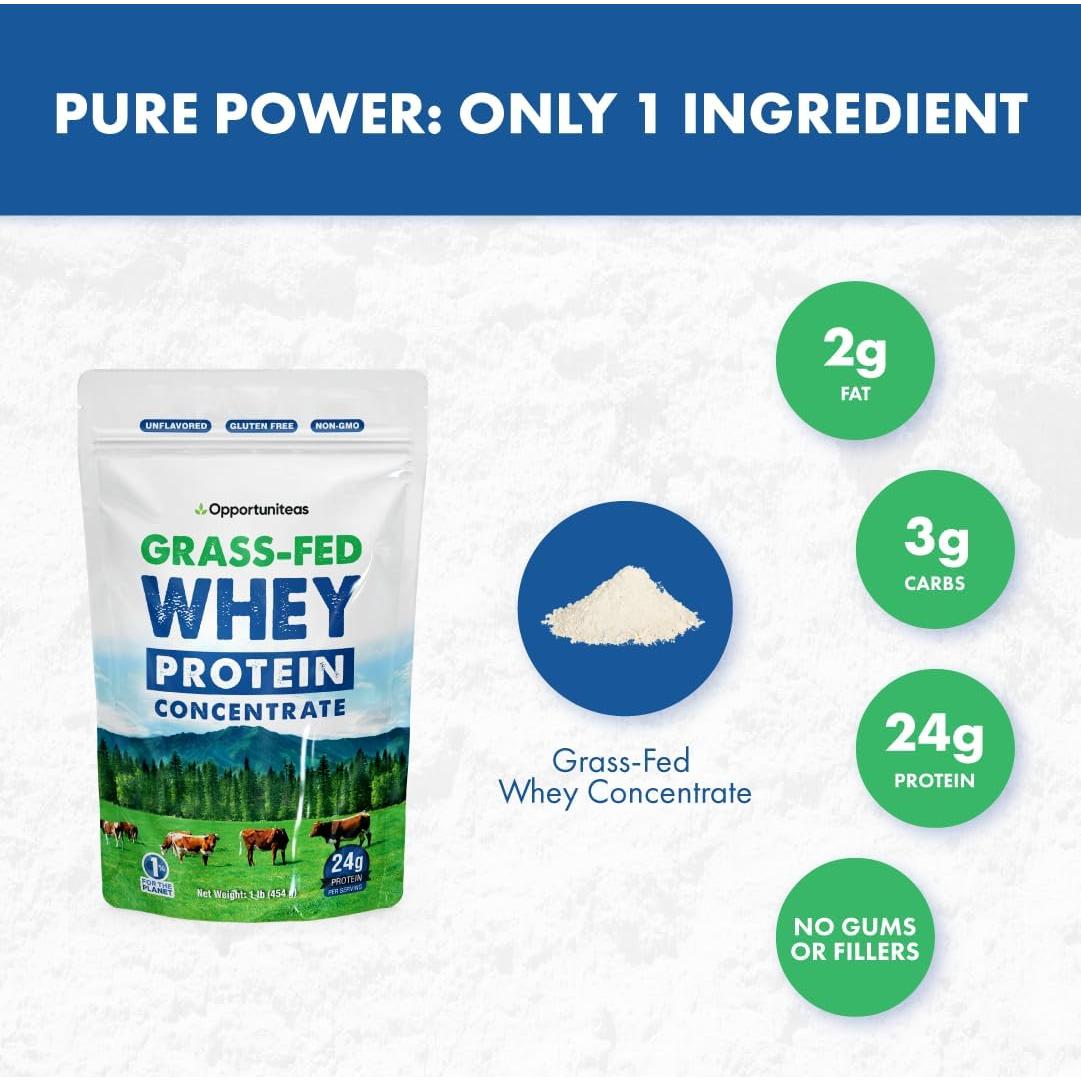 Proteína de Suero de Leche Alimentada con Pasto Opportuniteas 450g