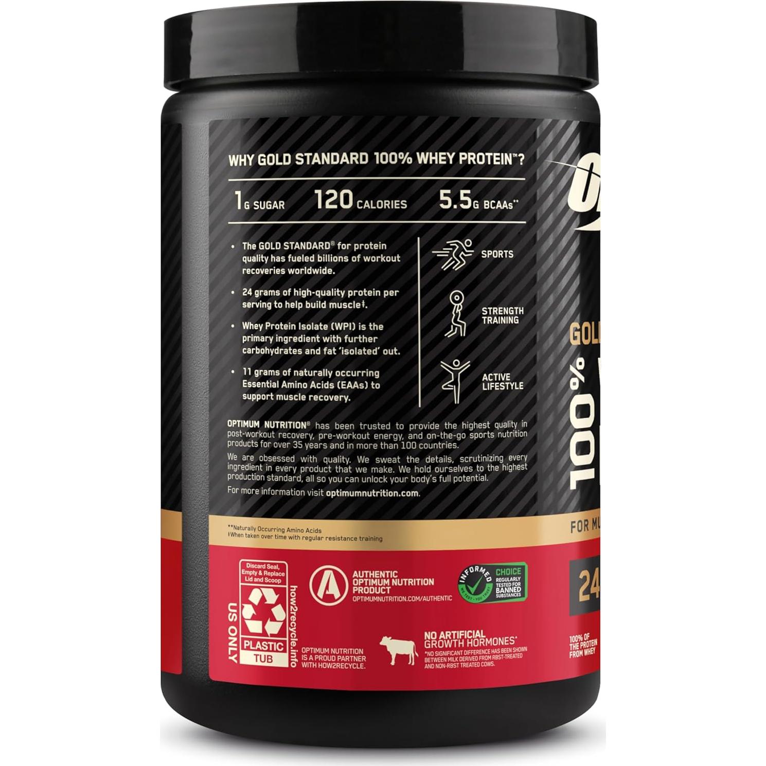 Proteína en Polvo Optimum Nutrition Gold Standard 100% Whey 309g Vainilla