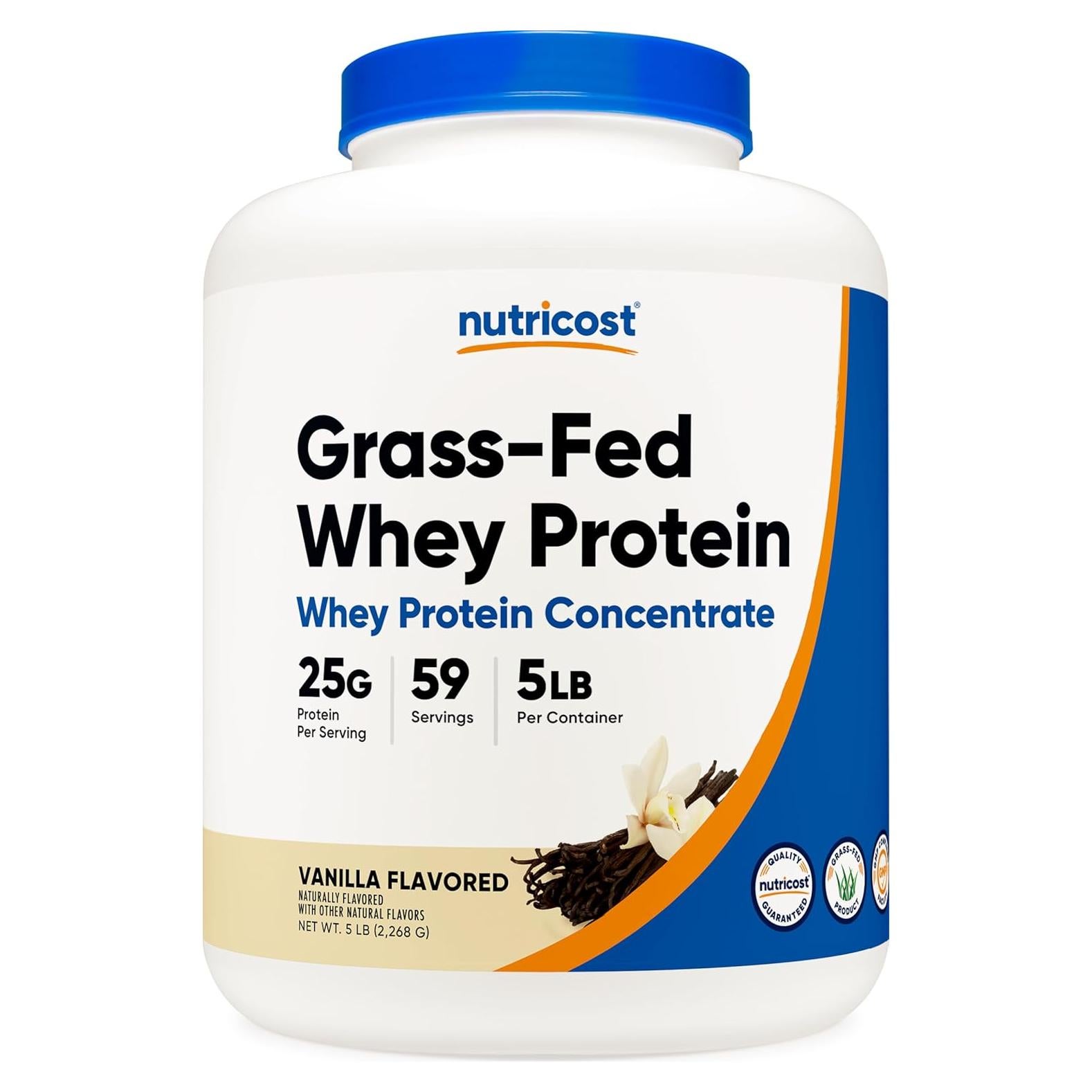 Concentrado de Proteína de Suero Nutricost Vainilla 2.27kg - Sin Gluten, No OGM