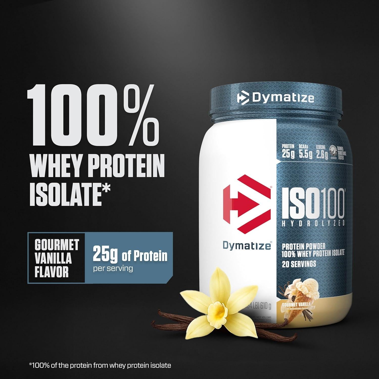 Dymatize ISO100 Proteína de Suero Aislada Vainilla 0.61kg