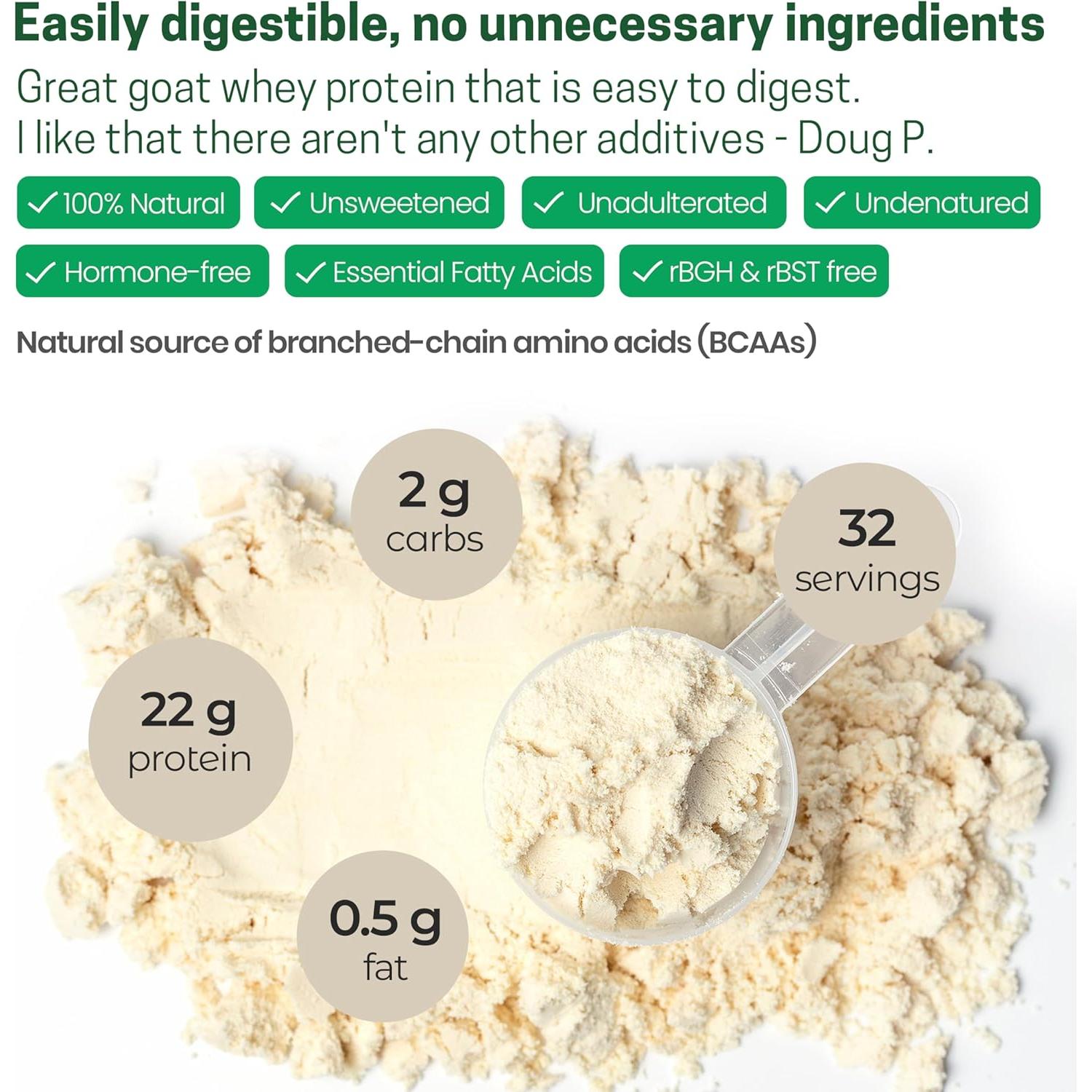 Proteína de Suero de Cabra Z Natural Foods 0.91 kg - Sin Sabor