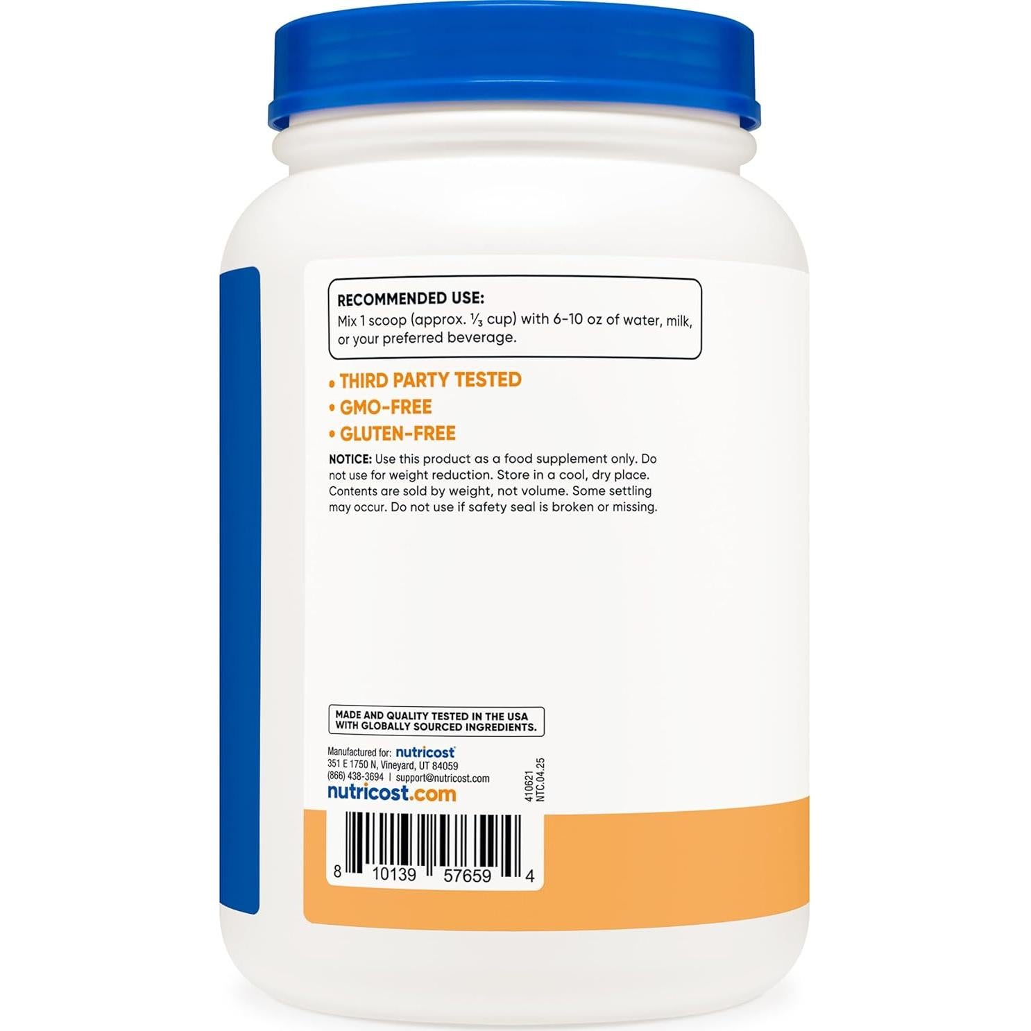 Concentrado de Proteína de Suero Nutricost 0.91 KG Sabor Churro