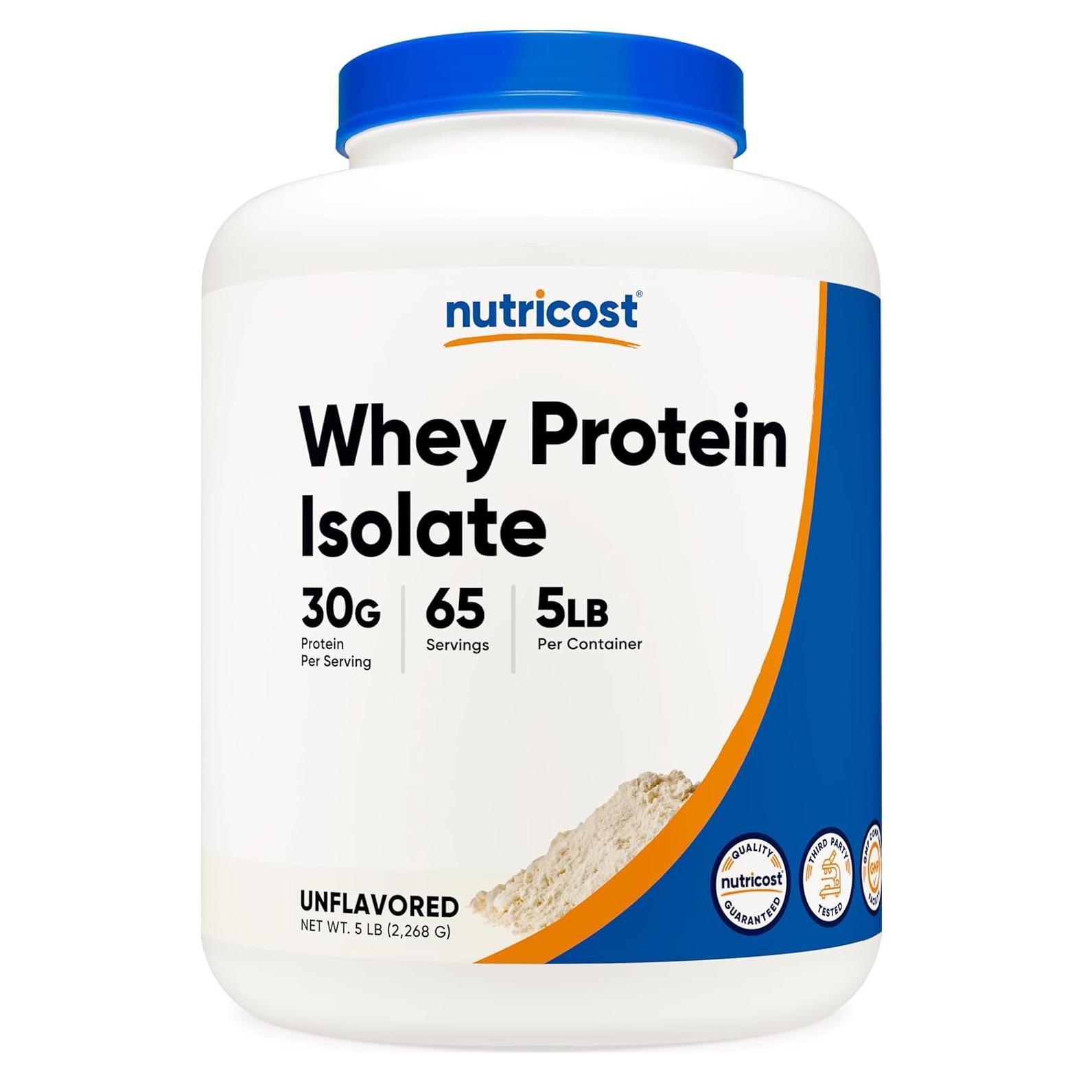 Aislado de Proteína de Suero Nutricost 2.27kg Sin Sabor