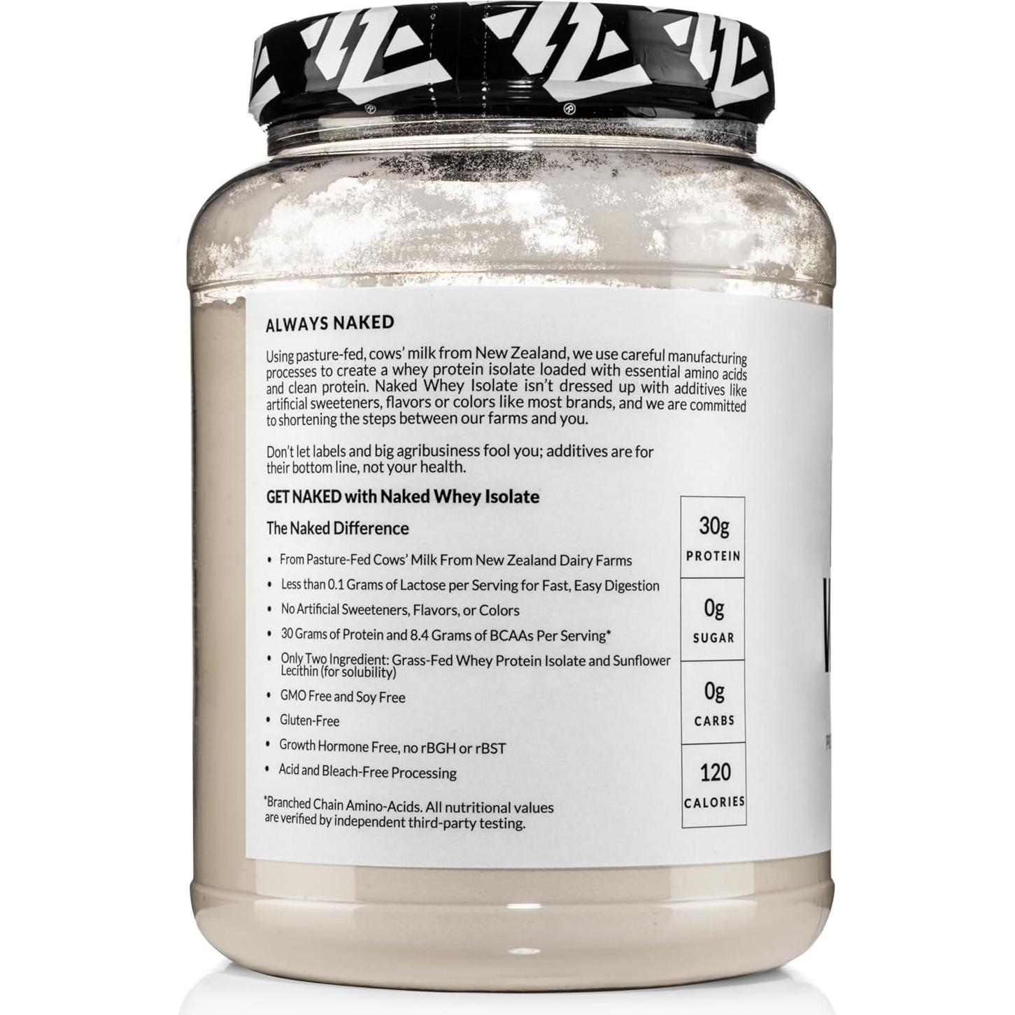 Proteína Aislada NAKED Whey 30g - Sin Sabor, 28 Porciones