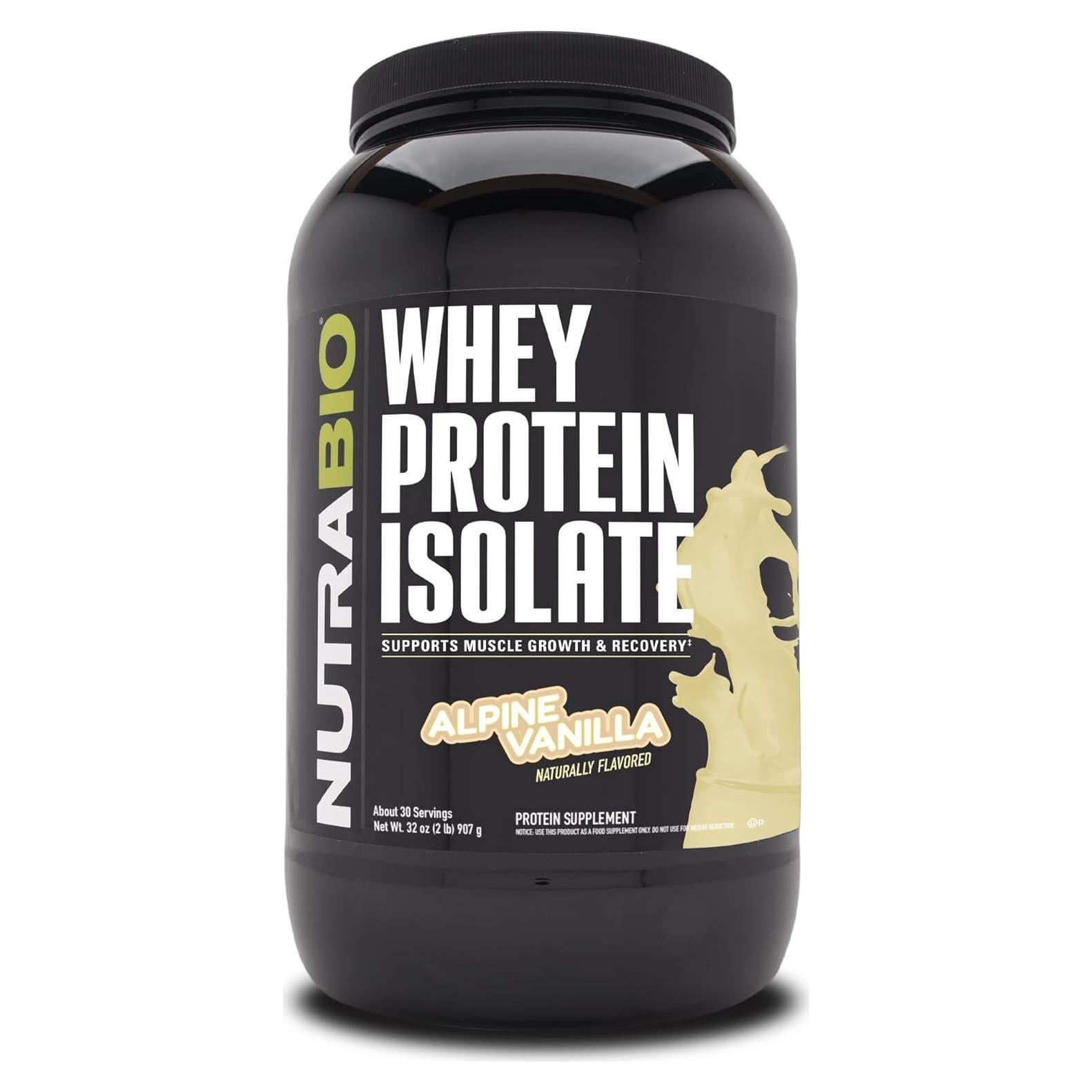 Proteína de Suero Aislada NutraBio Vainilla 0.91 kg