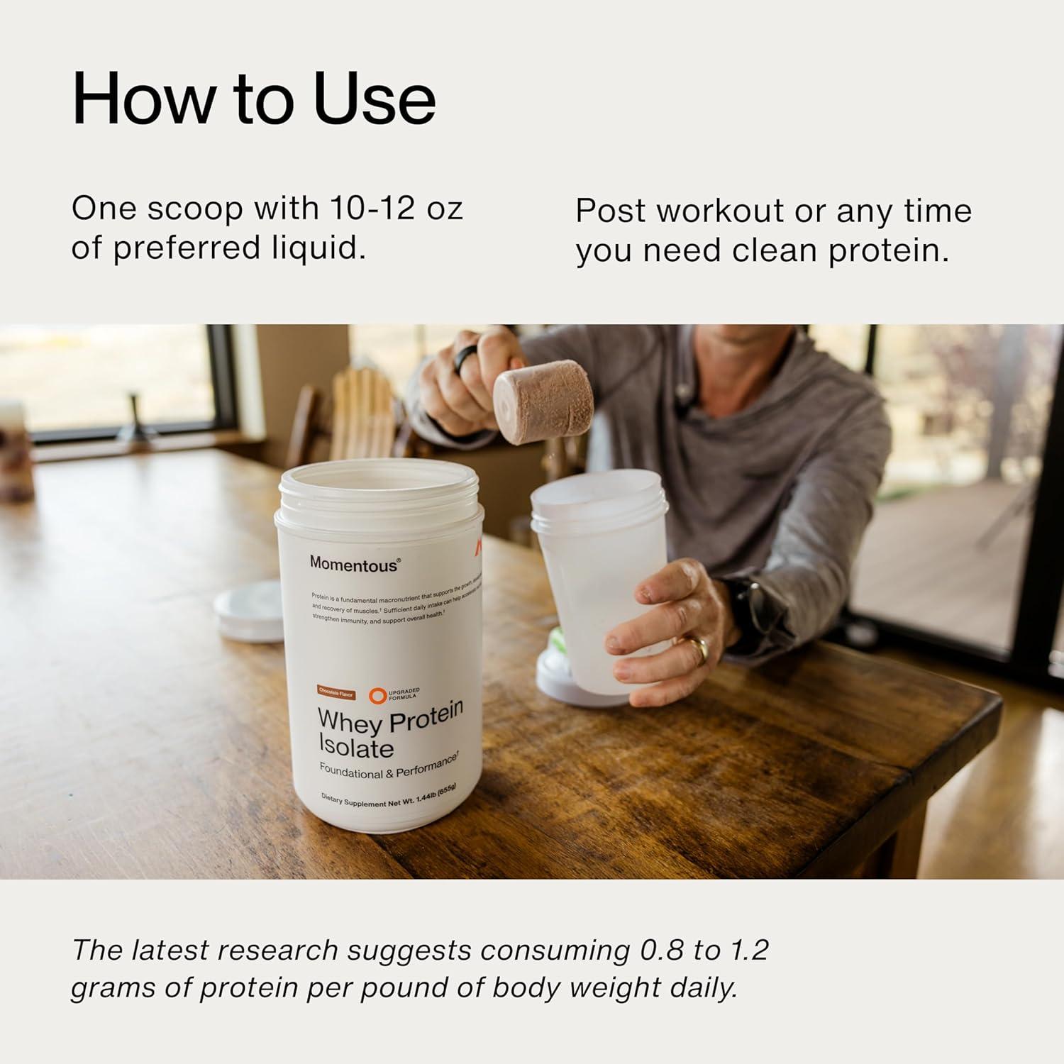 Proteína de Suero Aislada Momentous 590g - Sin Sabor - NSF