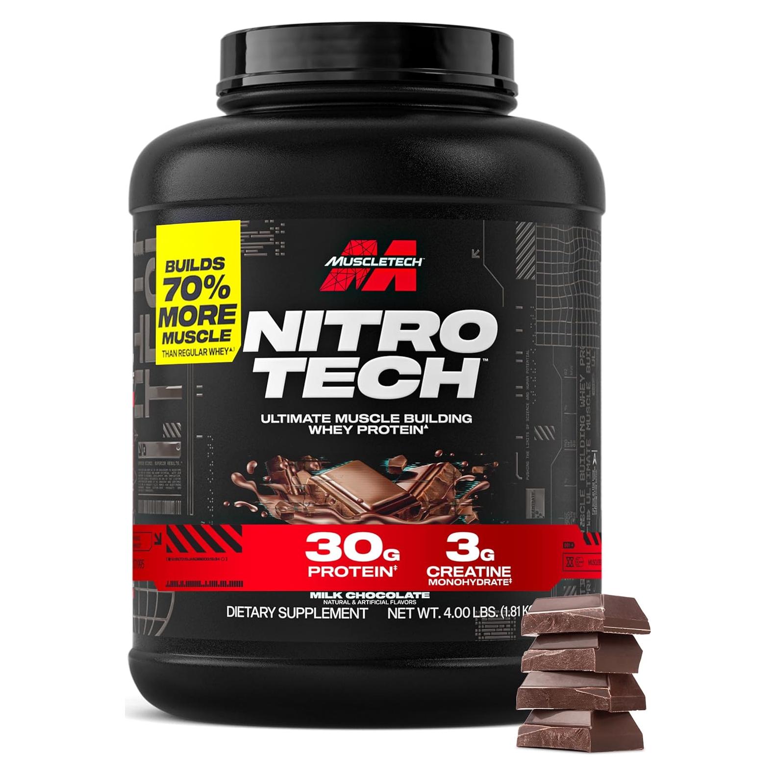 Proteína de Suero Muscletech Nitro-Tech 1.81kg Chocolate