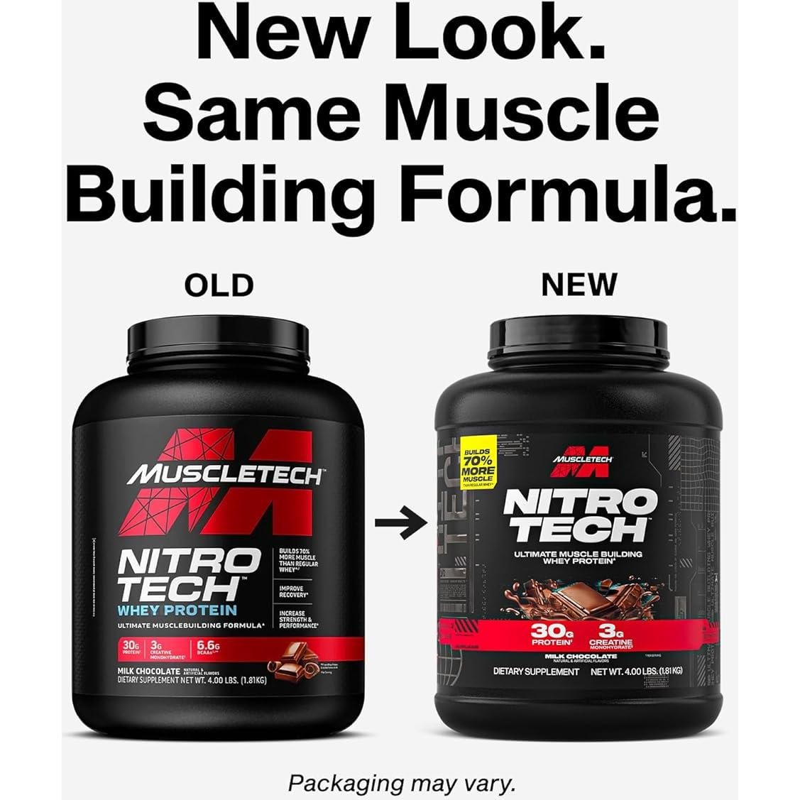 Proteína de Suero Muscletech Nitro-Tech 1.81kg Chocolate