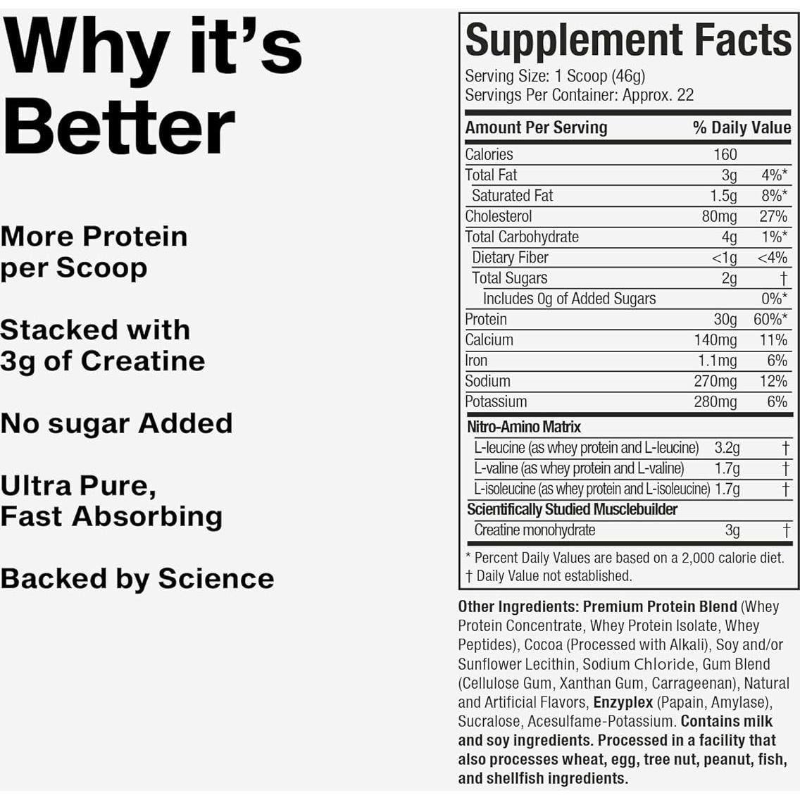 Proteína de Suero Muscletech Nitro-Tech 1.81kg Chocolate