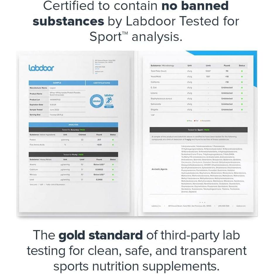 Proteína Aislada de Suero LEGION 30 Porciones Vainilla Francesa