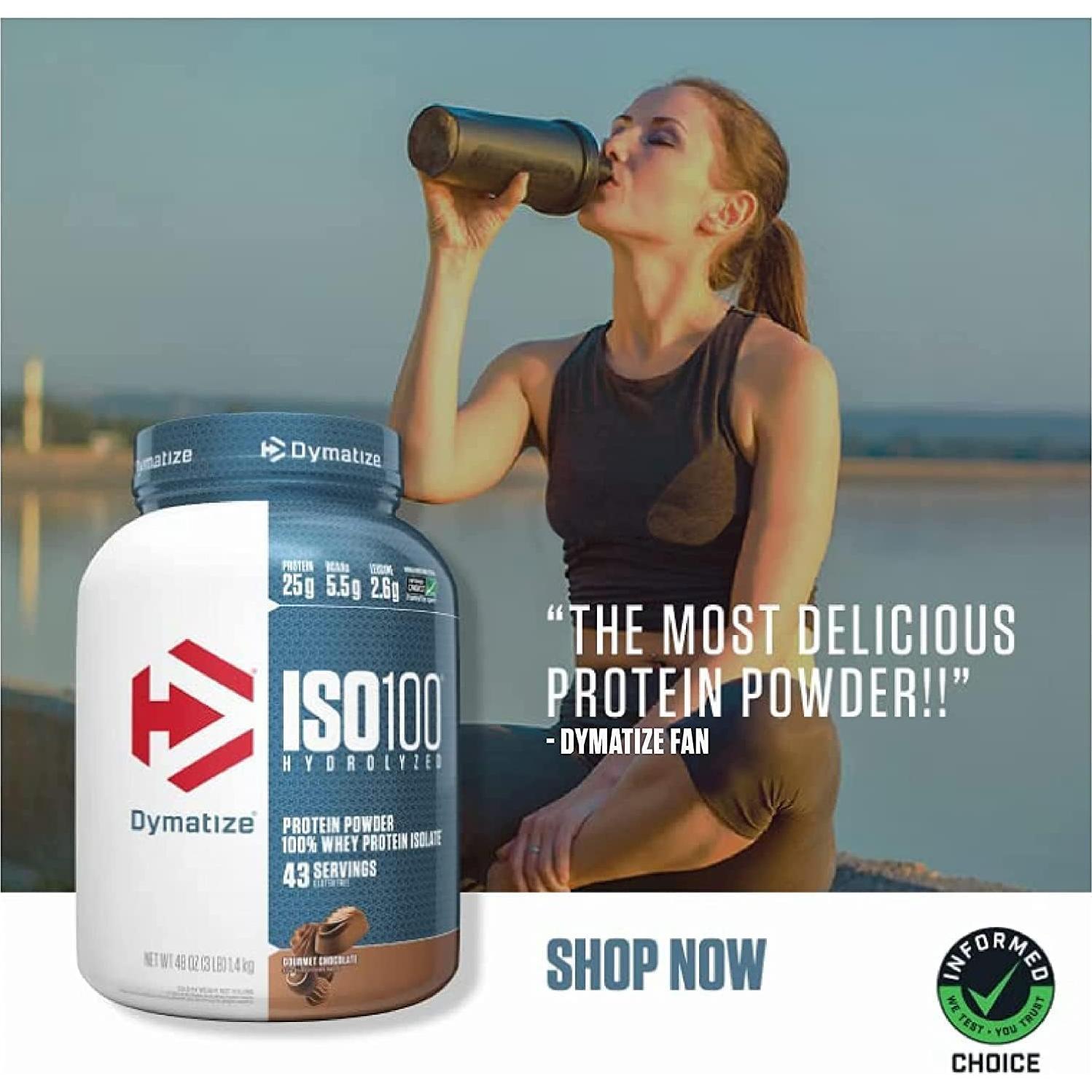 Dymatize ISO 100 Proteína de Suero Hidrolizada Vainilla 2.27kg