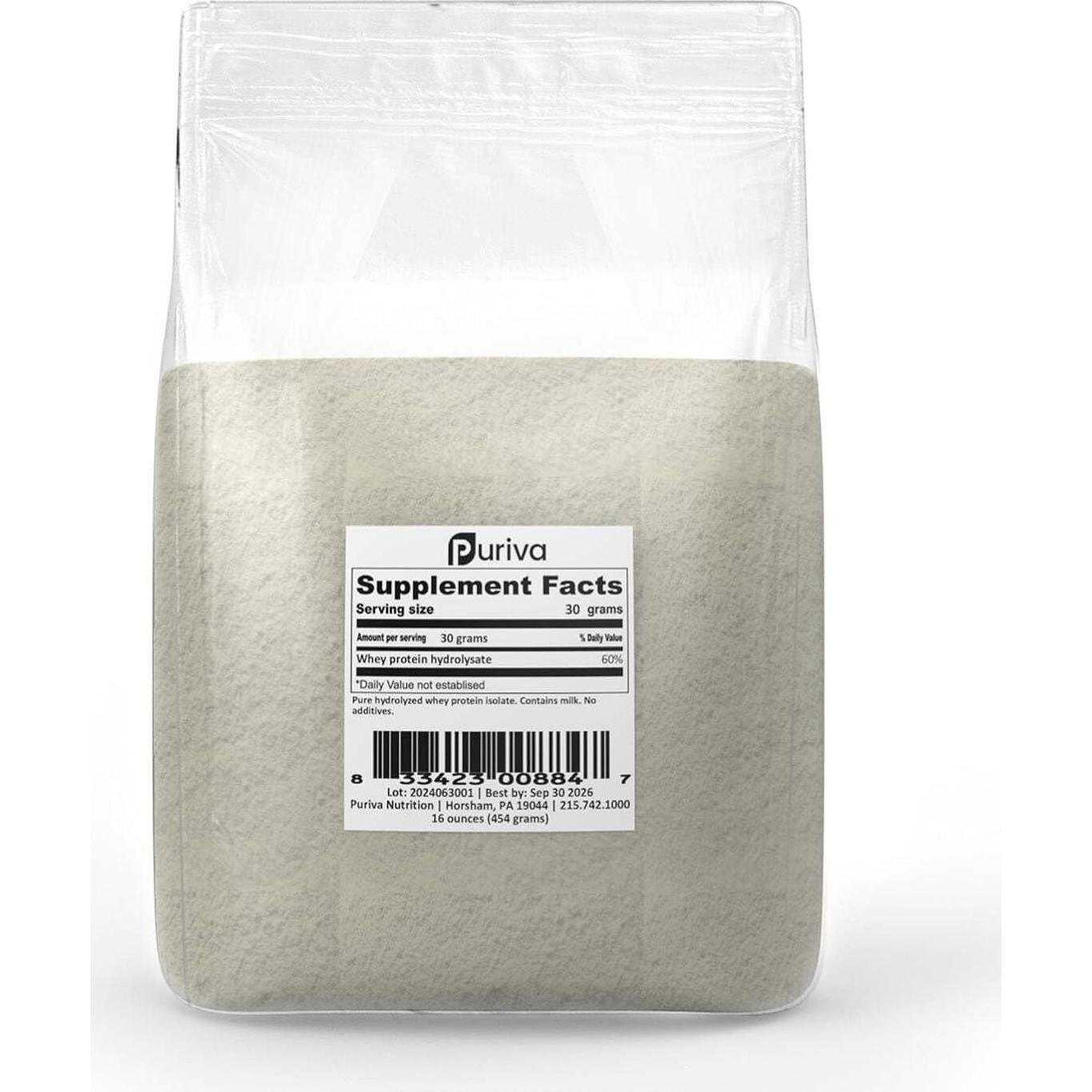 Proteína en polvo Puriva Nutrition Aislado de suero 0.45 kg