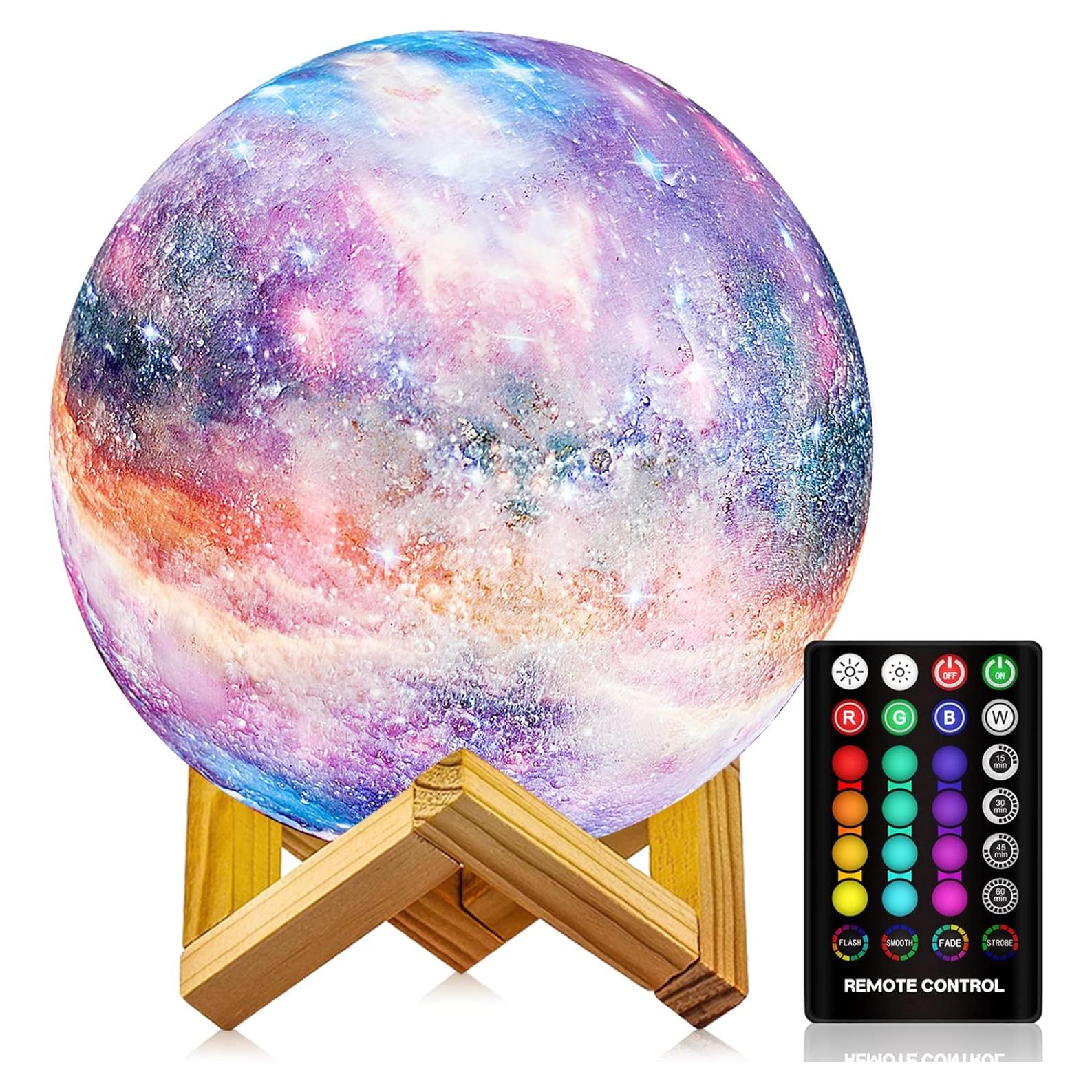 Lámpara de Luna LOGROTATE 17.78 cm LED 16 Colores Control Remoto