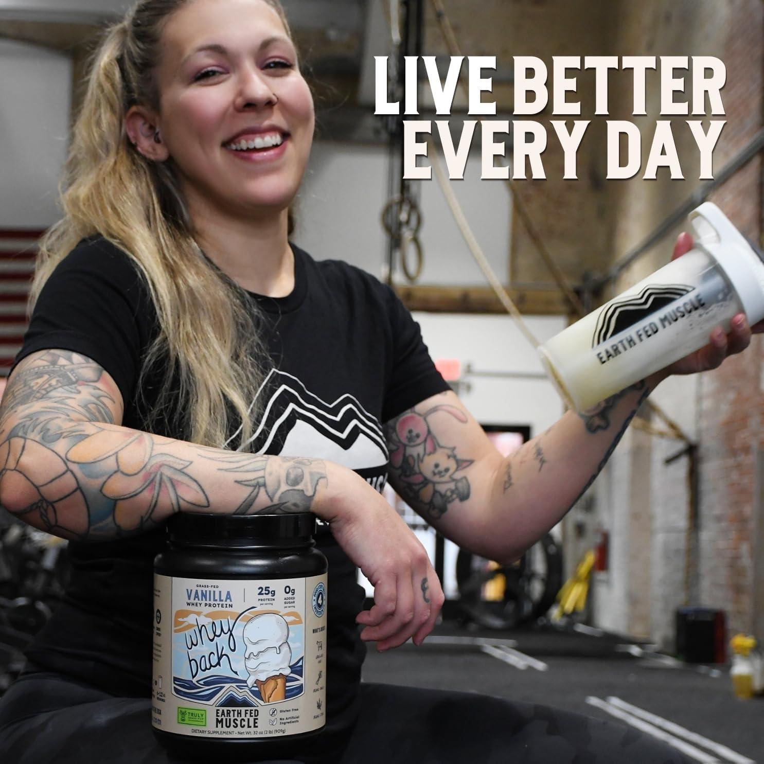 Proteína de Suero de Leche Earth Fed Muscle 0.91kg Vainilla