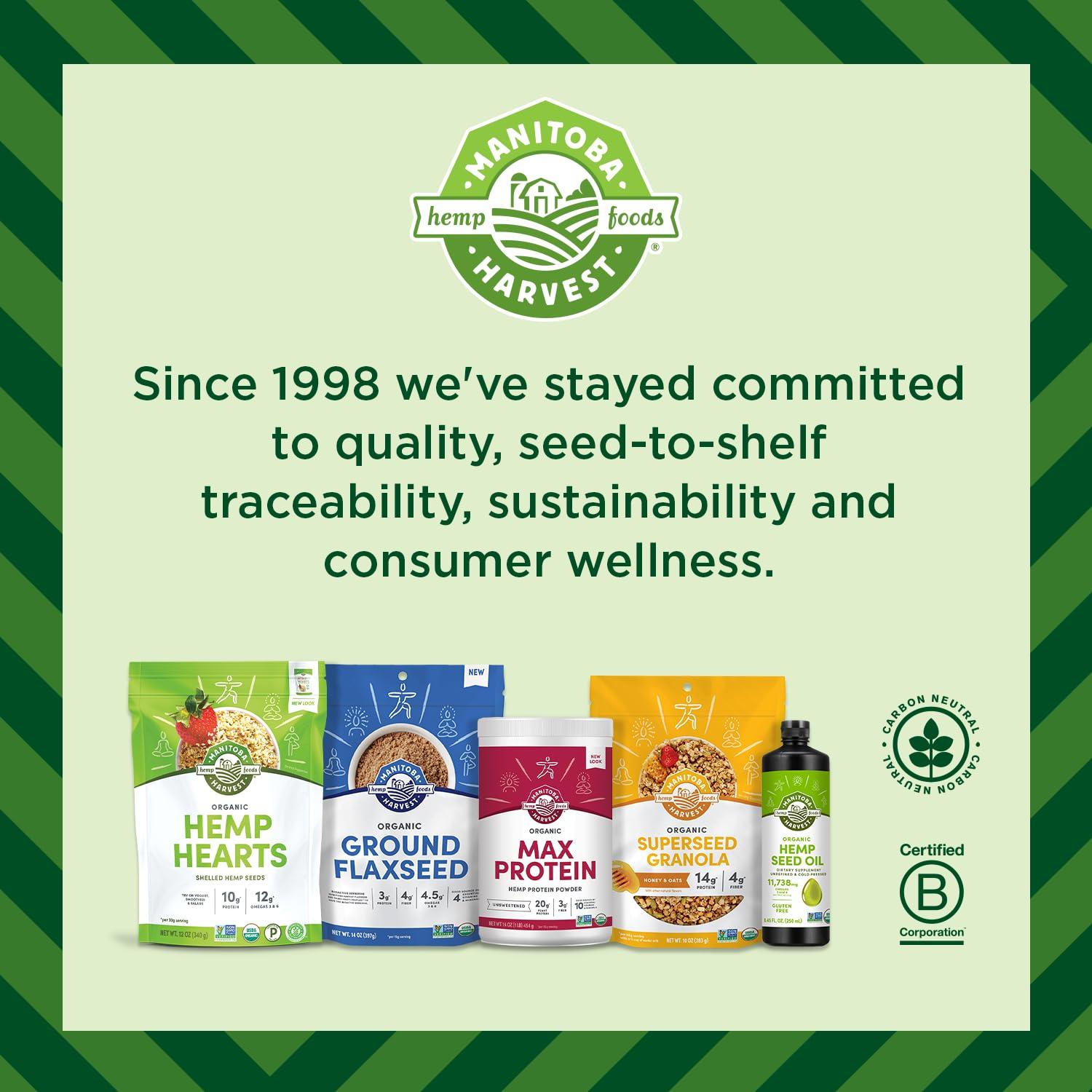 Polvo de Proteína Orgánica de Cáñamo Manitoba Harvest 454g