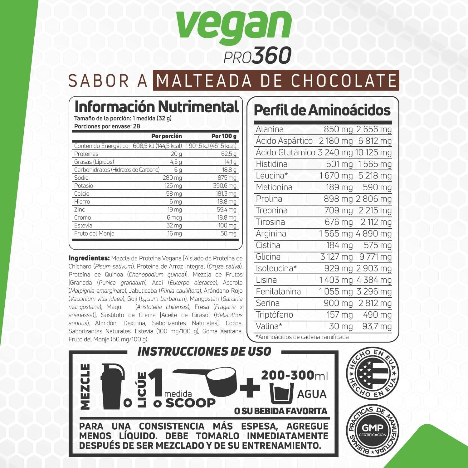 Proteína Vegana Forzagen 0.91 kg - Batido de Chocolate