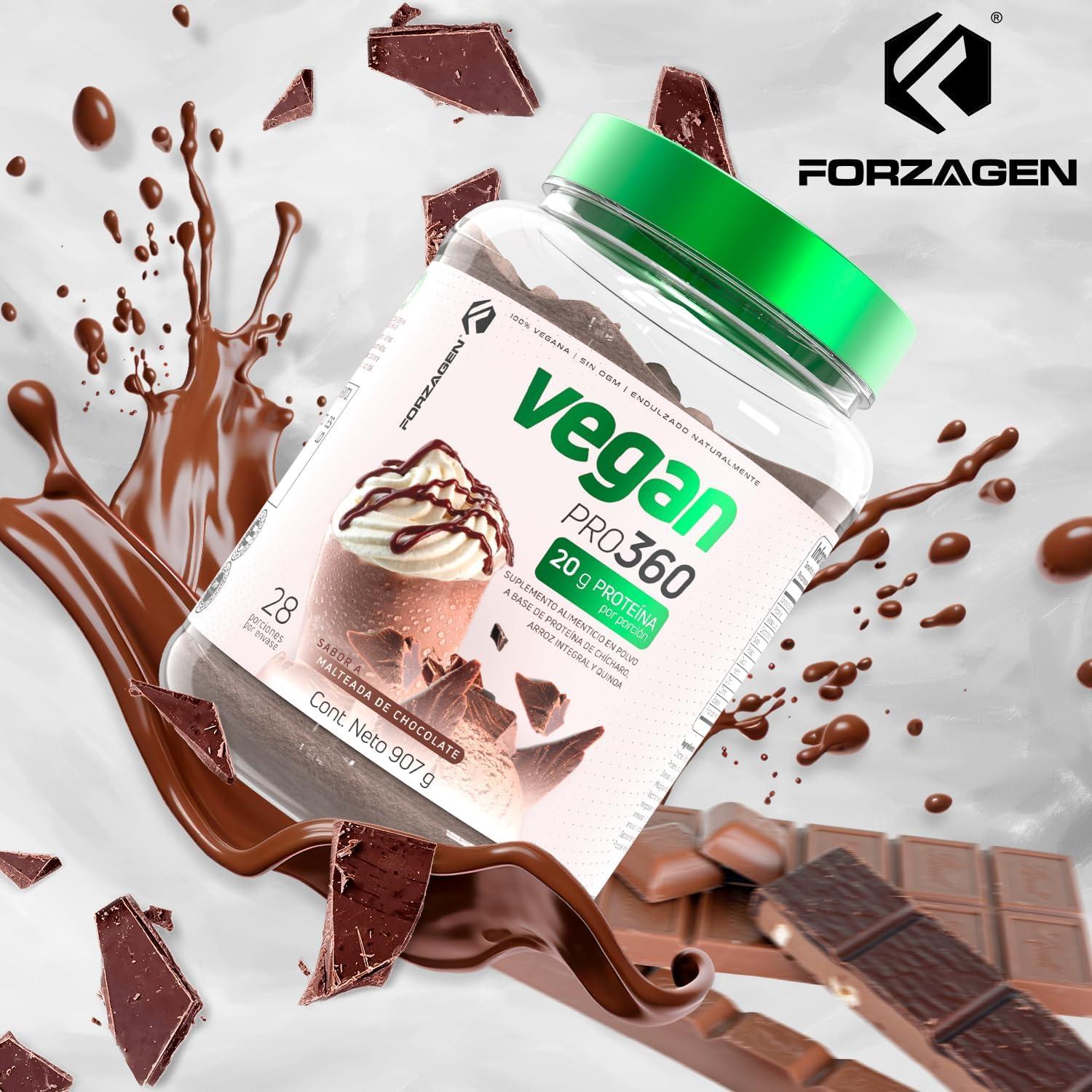 Proteína Vegana Forzagen 0.91 kg - Batido de Chocolate