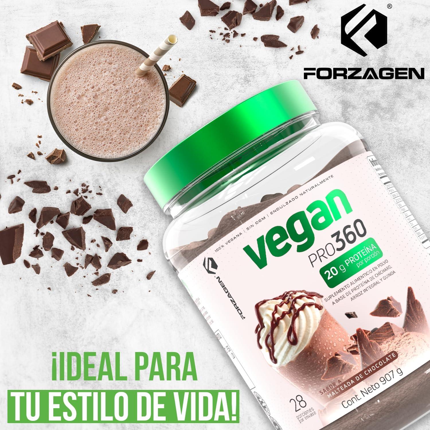 Proteína Vegana Forzagen 0.91 kg - Batido de Chocolate