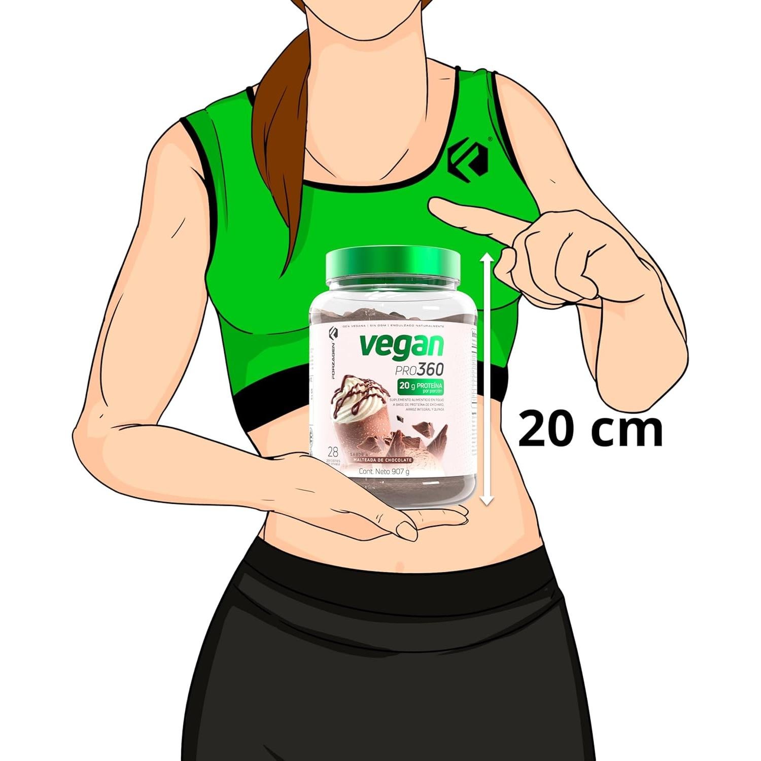 Proteína Vegana Forzagen 0.91 kg - Batido de Chocolate