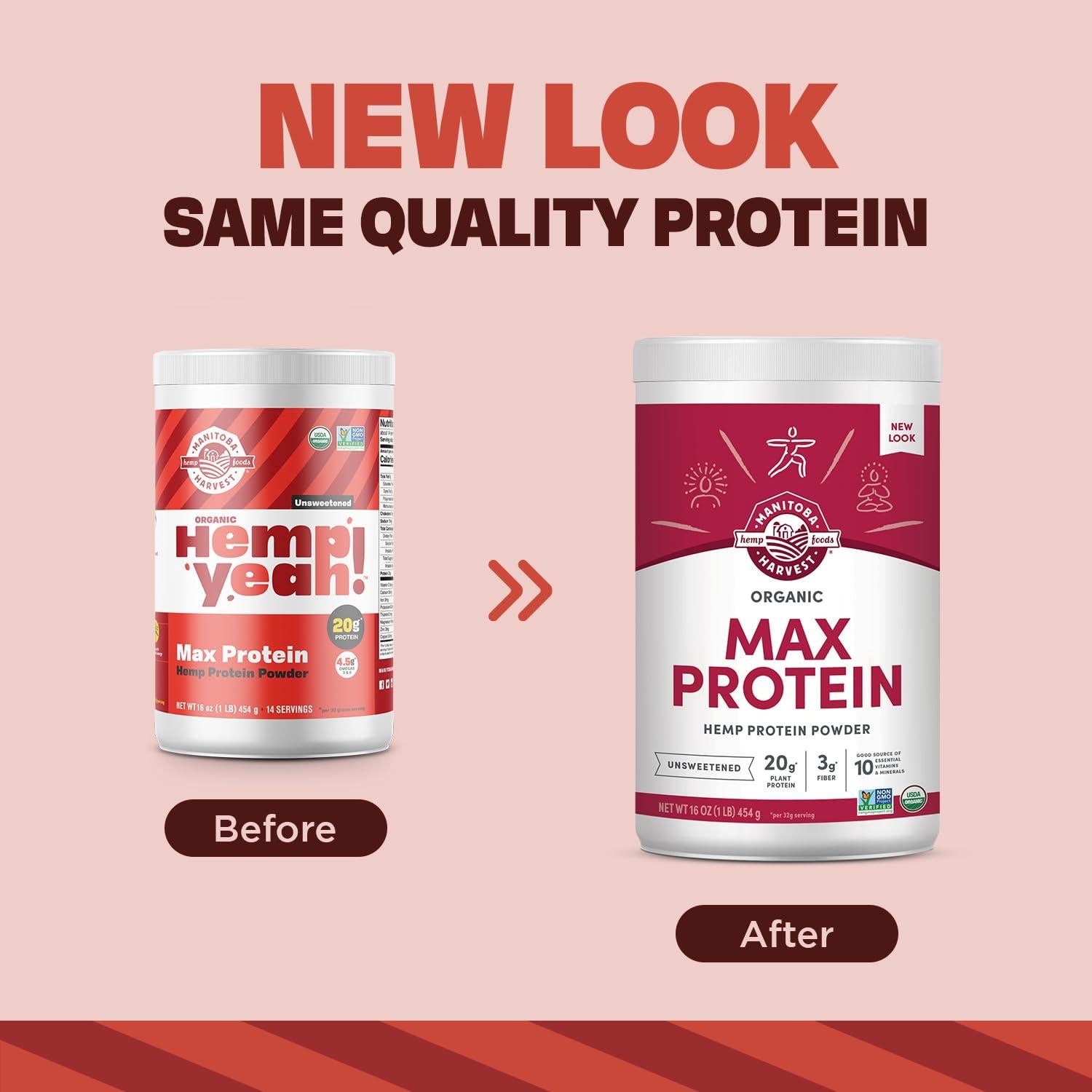 Proteína Orgánica en Polvo Manitoba Harvest 454g, Sin Azúcar