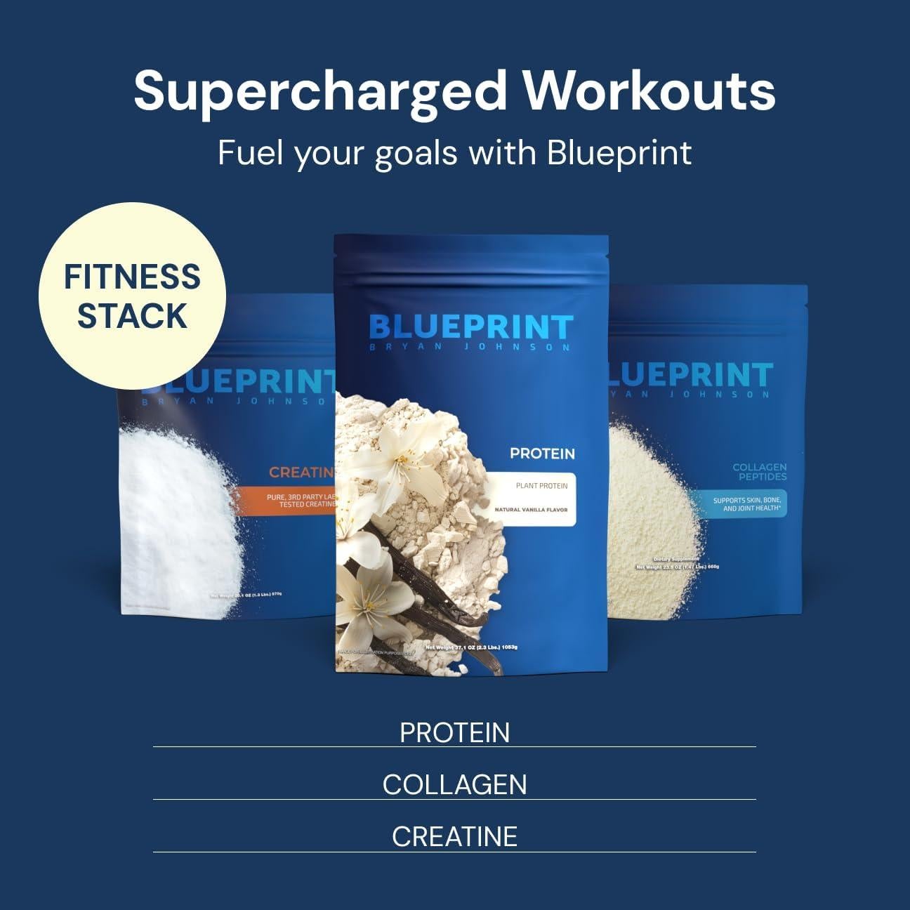 Proteína Vegana Blueprint Bryan Johnson 27g Vainilla 15 Porciones