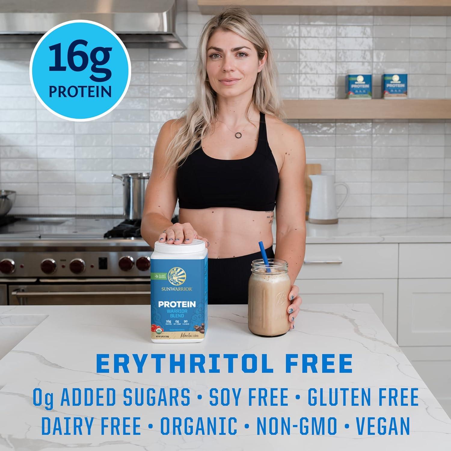 Proteína en polvo vegana Sunwarrior Mocha 750g BCAA Orgánica