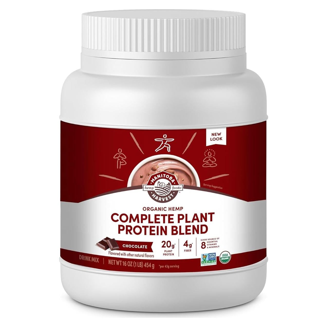 Proteína en Polvo Orgánica Manitoba Harvest 454g Chocolate