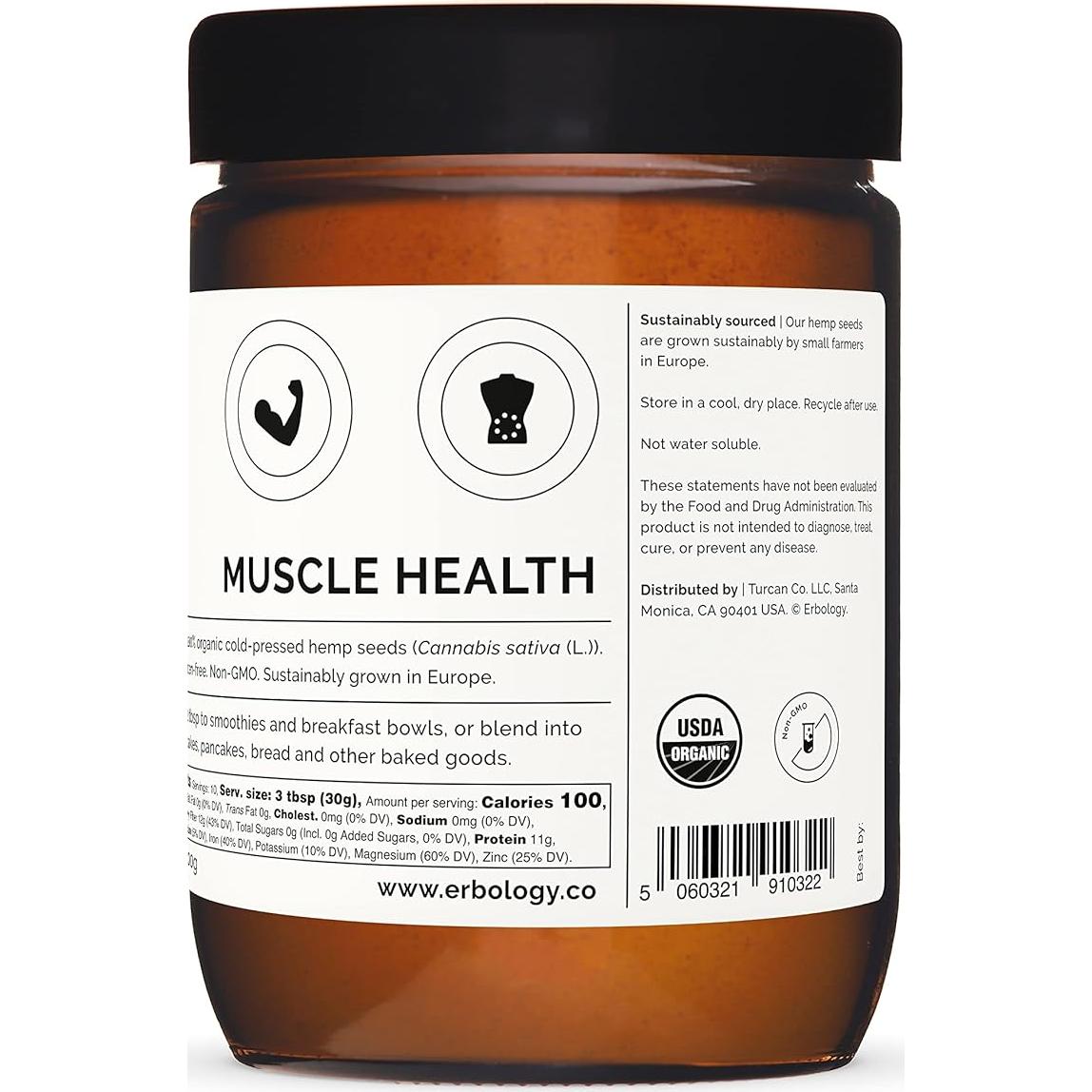 Proteína de Cáñamo Orgánica Erbology 300 g - Alta en Vitamina D