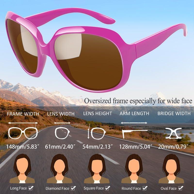 Gafas de sol grandes Joopin para mujer, polarizadas UV400