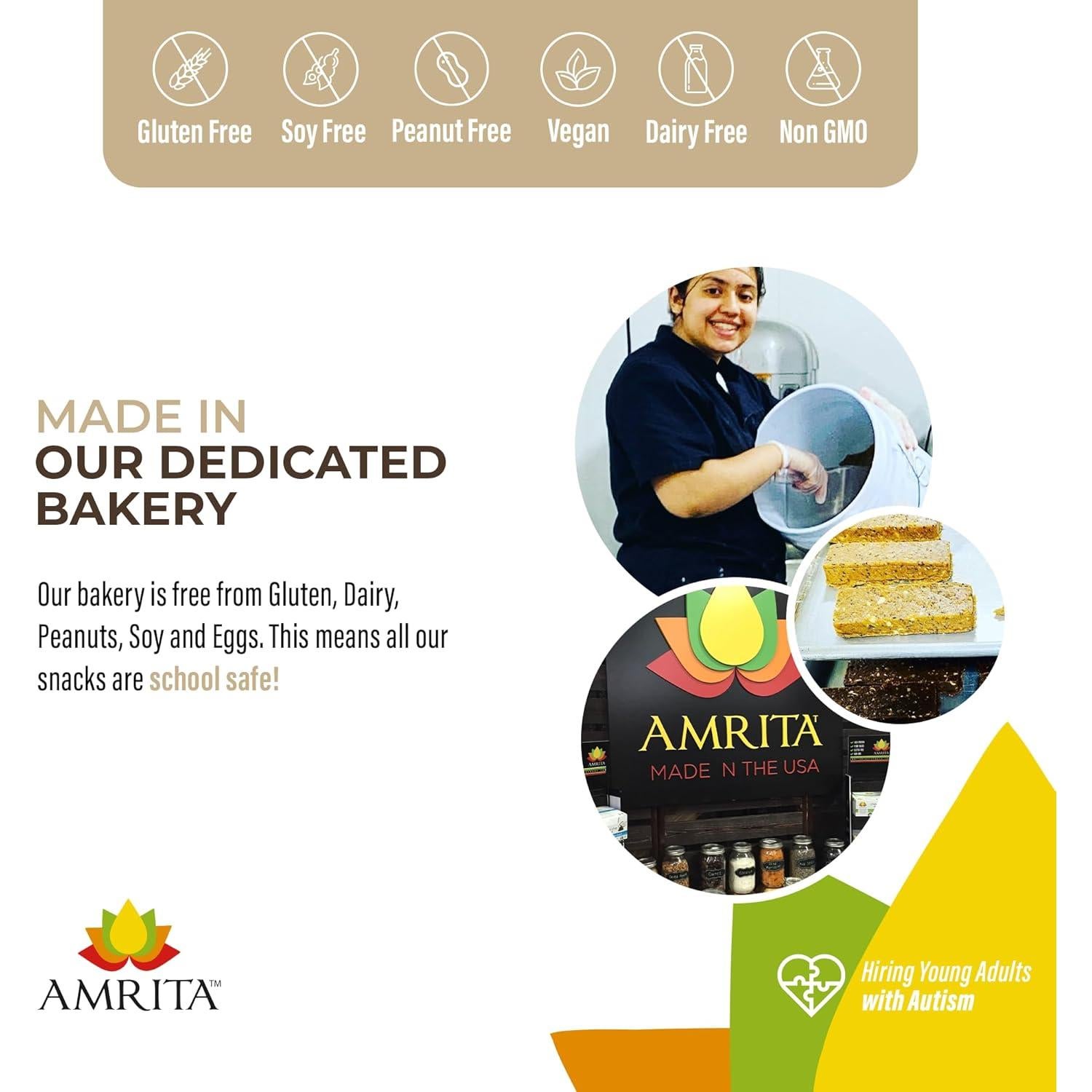 Barras de Proteína Veganas Amrita Chocolate Oscuro Quinoa 12g