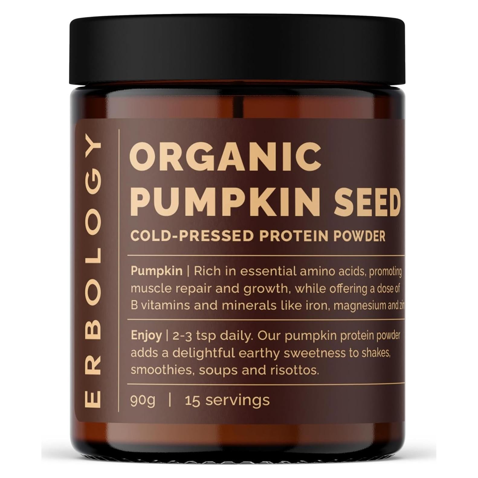 Polvo de Proteína de Semilla de Calabaza Orgánica Erbology 90.7 g - Vegano