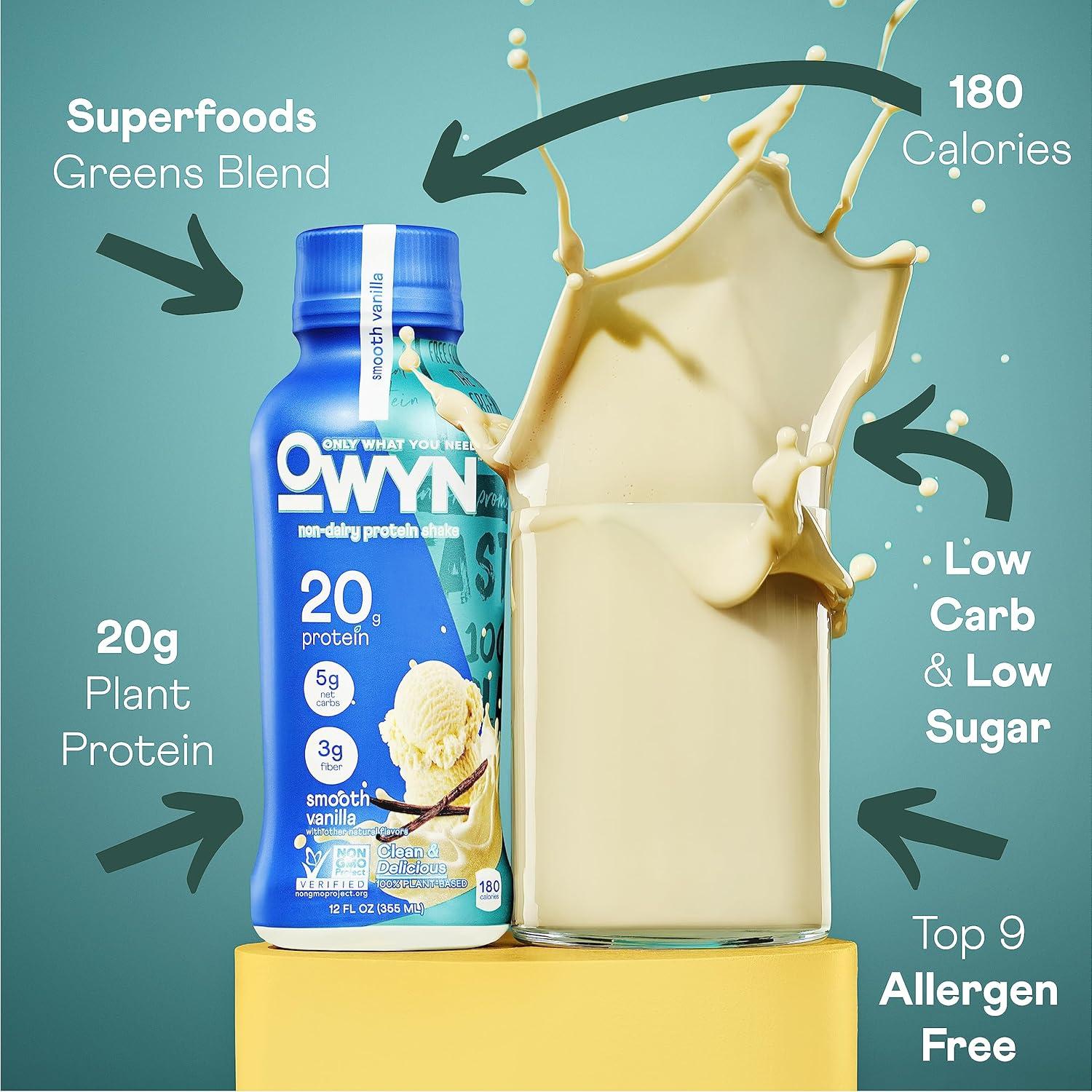 Batido de Proteína Vegana OWYN Vainilla 20g 12 Paquetes